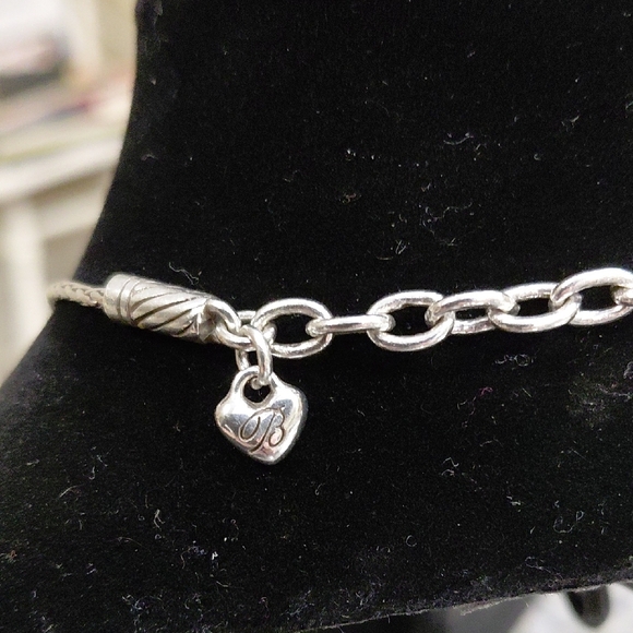 "Brighton" 18in Fortune Necklace. Silver Necklace with Blue and silver Charms... - Picture 7 of 10